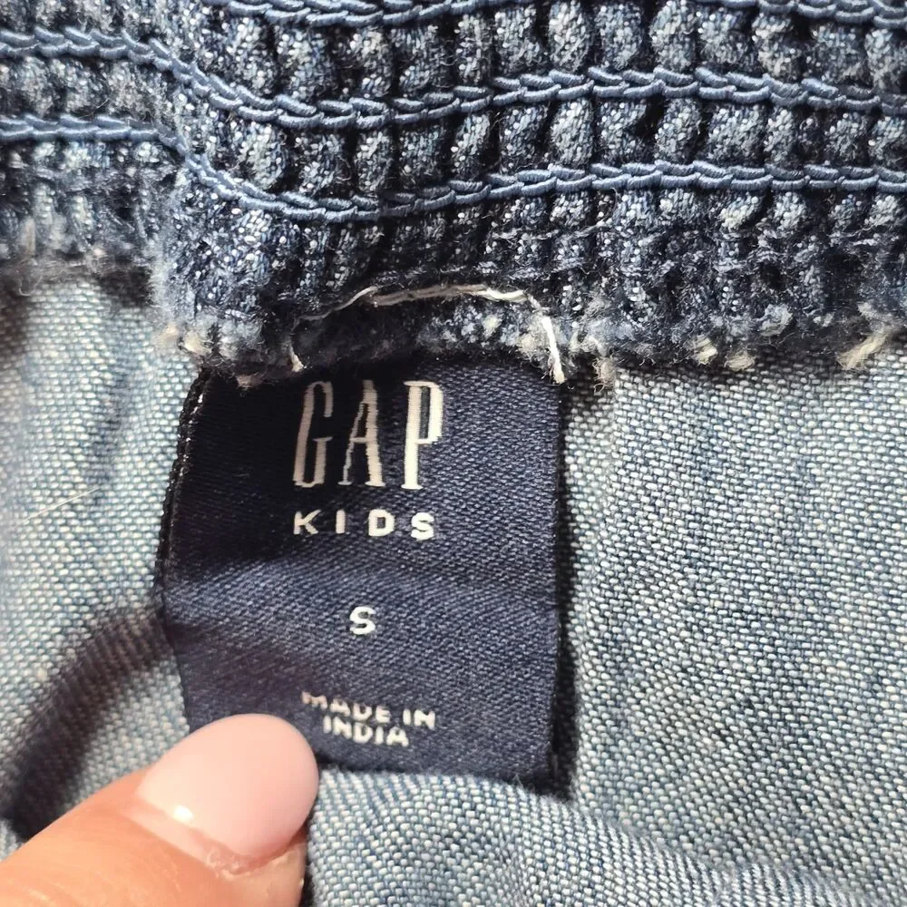 GAP Kids Girls NEW Size Small 6-7 Chambray Strappy Romper NWT